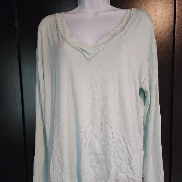 LuLaRoe Tops - Lularoe Vicki Light Sage Green Top Sz L NWT